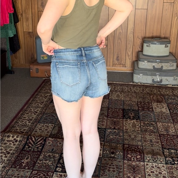 Indigo Rein Short Denim Shorts - Size 13, Distressed Hemline, Great Condition - Picture 7 of 7